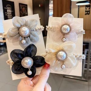 Cute flower hair scrunchies